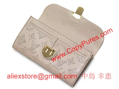 ルイヴィトンヴィトンマヒナ財布プレスロックファスナー長財布ポルトフォイユイリス　サーブル　M58094